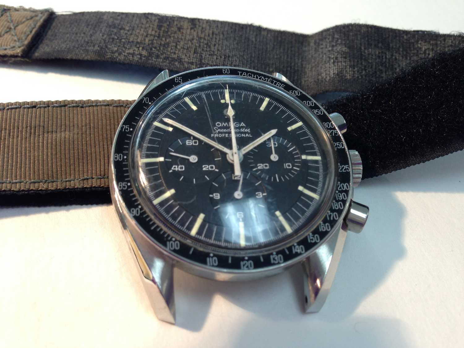 This Omega Speedmaster Chronograph was issued to astronaut Michael Collins for use during the Apollo 11 mission of July 1969.