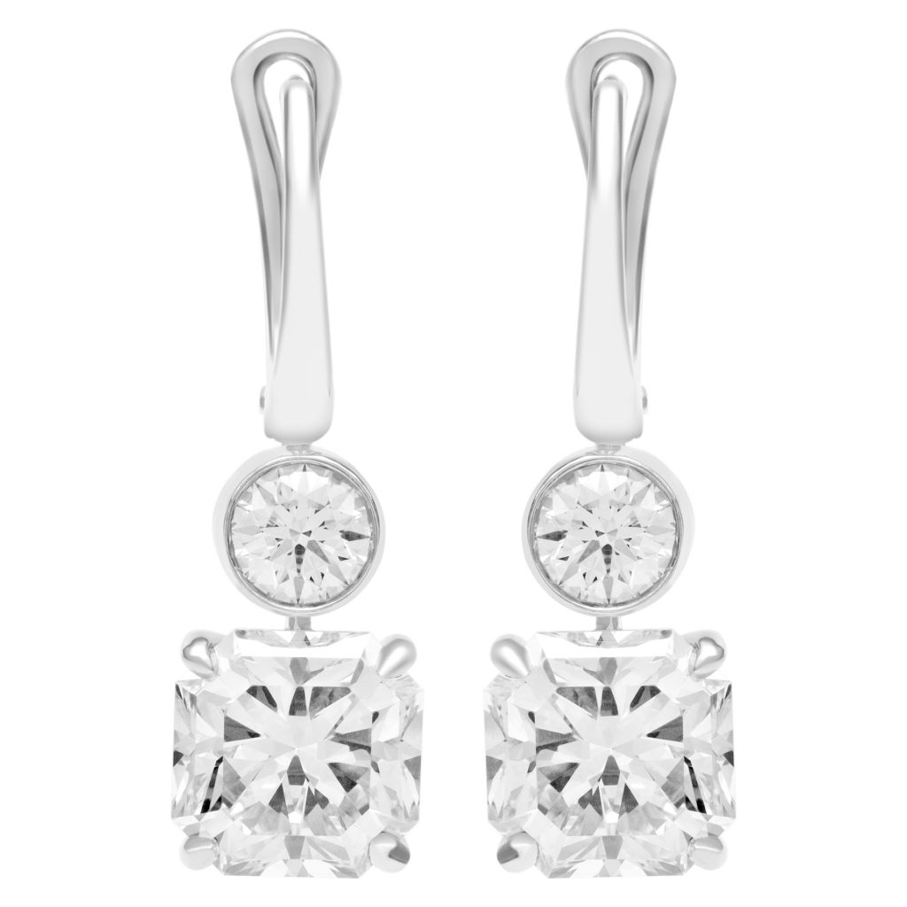 Tiffany & Co. Lucida platinum drop diamond earrings