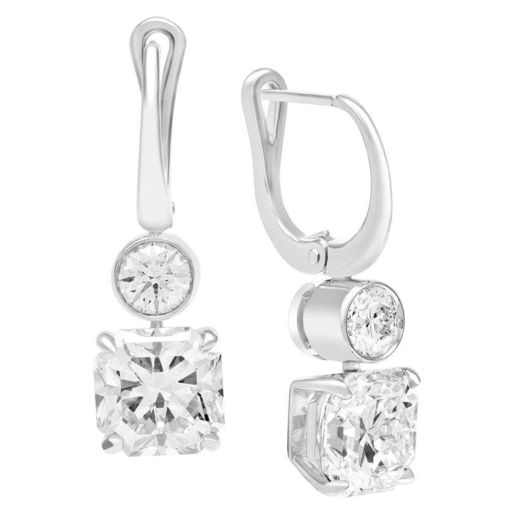 Tiffany Lucida Diamond and Platinum Drop Earrings
