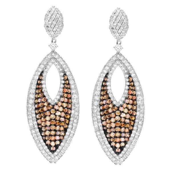 Best Jewelry Met Gala 2018 Inspired Looks - White and cognac diamond earrings