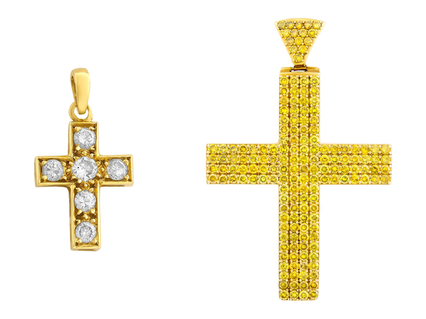 Best Jewelry Met Gala 2018 Inspired Looks - Two different sized cross pendants