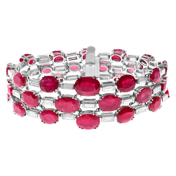 July Birthstone Ruby Jewelry: Princess Bracelet