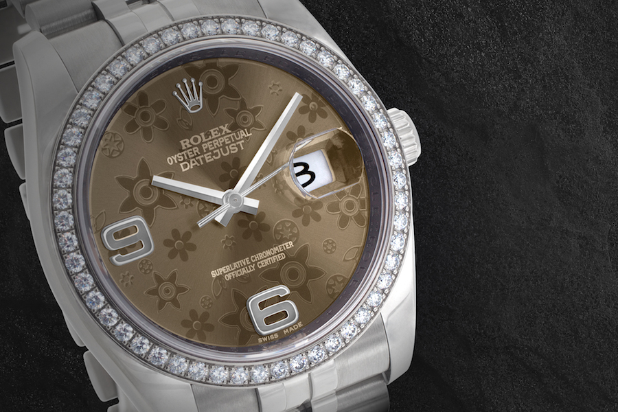 Rolex Datejust ref. 116244 with Bronze Floral Dial