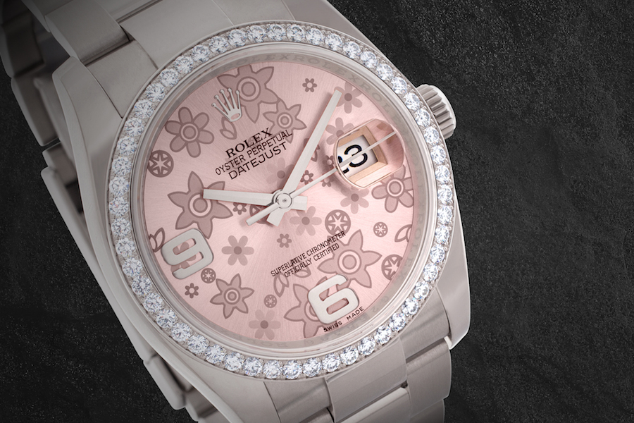 Rolex Datejust ref. 116244 with Pink Floral Dial