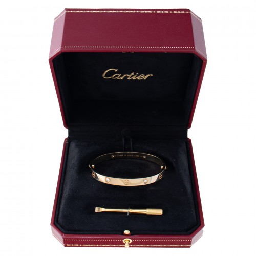 For sale at Gray and Sons in Miami, Florida, used and pre owned cartier love bracelets