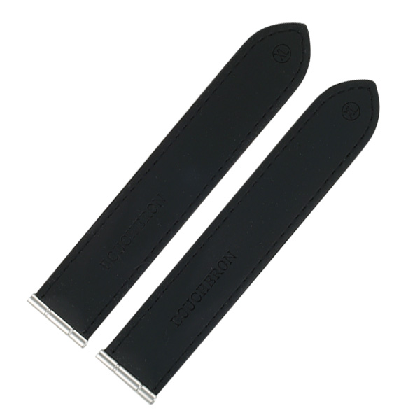 Boucheron Reflet medium steel black leather strap (20x18) image 2