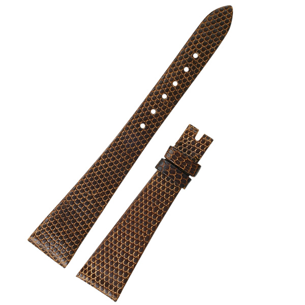 Ladies Rolex dark brown lizard strap (16x10) image 1