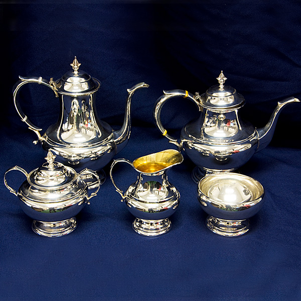 Reed & Barton The Pilgrim Sterling 5 piece Tea Set total weight 65.74 oz troy image 1