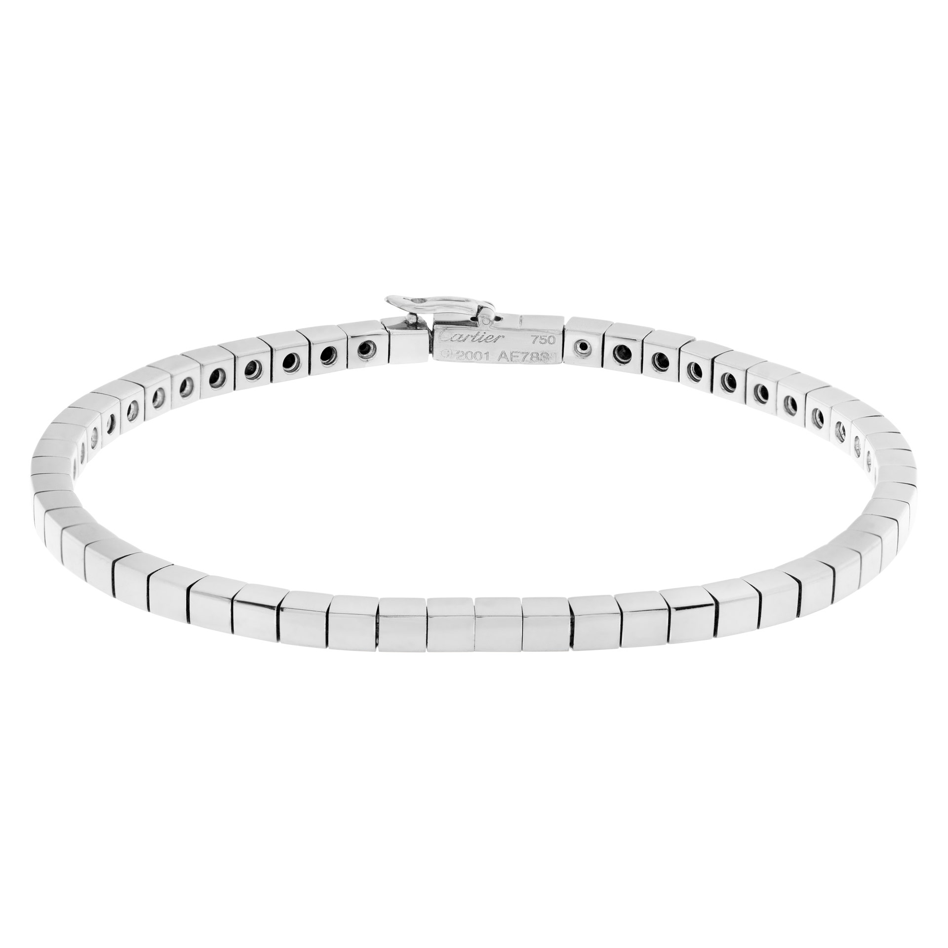 Cartier Lanieres bracelet in 18k white gold. 6.5 inches long. image 1