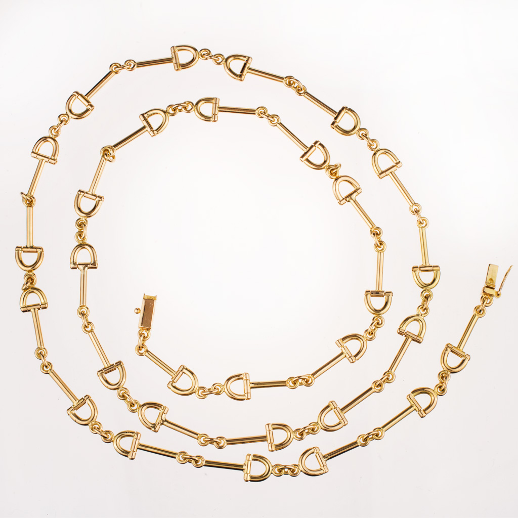 A Wonderful Nautical Inspired Custom Necklace  In 18k Yellow Gold image 3