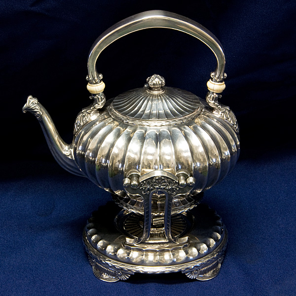 Gorham Sterling 6 piece tea set over 137 oz troy with silver-plated tray image 7
