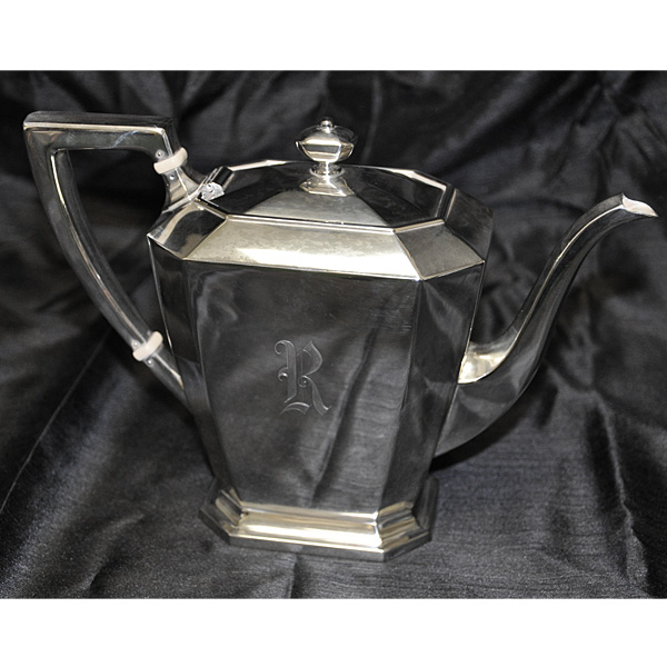 FAIRFAX, Gorham, 6 pieces sterling silver tea and coffee set, with silver tray, total approx. weight: 112 troy ounces .925 sterling silver. image 2