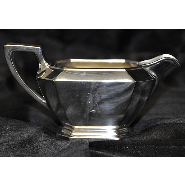 FAIRFAX, Gorham, 6 pieces sterling silver tea and coffee set, with silver tray, total approx. weight: 112 troy ounces .925 sterling silver. image 4