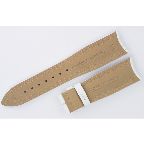 Jaeger LeCoultre white alligator strap with double stiching (20x16) image 2