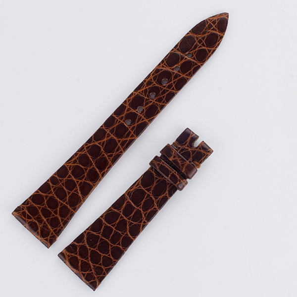 Patek Philippe brown shiny crocodile strap (18x12) image 1