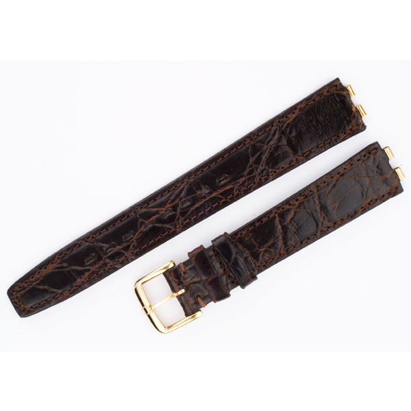 Omega brown alligator strap with buckle (17x14) image 1