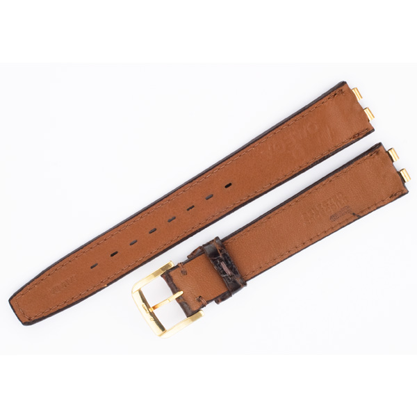 Omega brown alligator strap with buckle (17x14) image 2