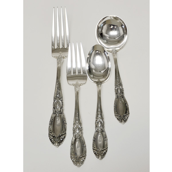 Towle "King Richard" Sterling Silver Flatware Set. 6 pc service for 12 -79 total pcs. image 2