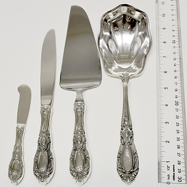 Towle "King Richard" Sterling Silver Flatware Set. 6 pc service for 12 -79 total pcs. image 5