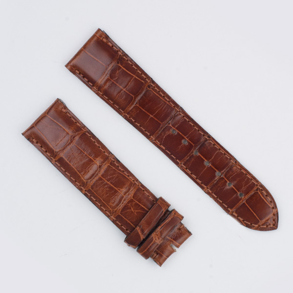 Cartier shiny brown alligator strap (20x18) image 1