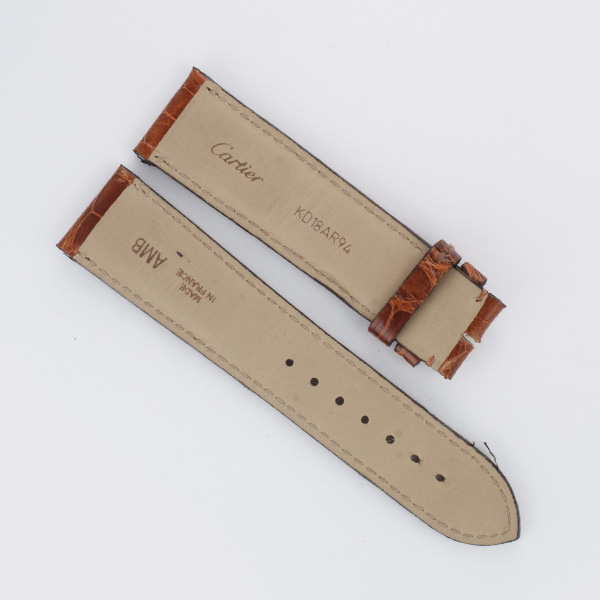 Cartier shiny brown alligator strap (20x18) image 2