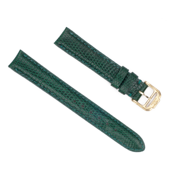 Baume & Mercier green lizard strap (14mm x 13mm) with tang buckle image 1