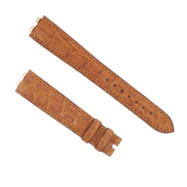 Omega brown chrocodile strap (17mm x 14mm) image 1