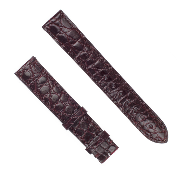 Cartier shiny burgundy alligator strap (18x16) image 1