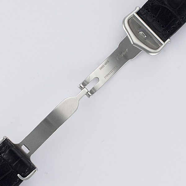 Cartier Pasha Black Alligator Strap with Stainless Steel Deploment Buckle (20x18) image 3
