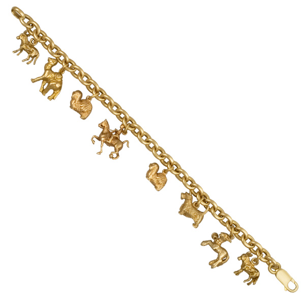 Assorted animal charm bracelet in 18k with 14k charms - perfect gift for your loved one! image 2