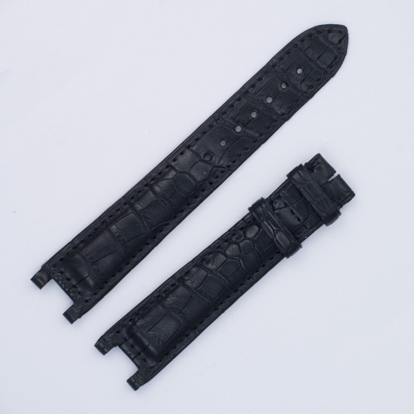 Cartier Pasha black crocodile strap (19x16) for tang buckle image 1