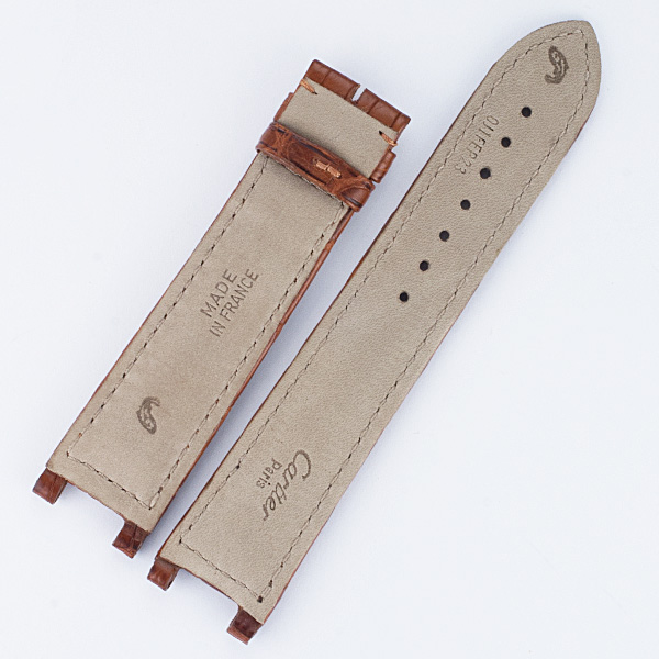 Cartier Pasha brown alligator strap (20x18) for tang buckle. image 2