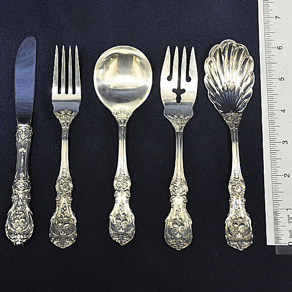 Reed & Barton "Francis I" Sterling Silver Flatware Set. 6 pc service for 12 - 105 total pcs. image 2