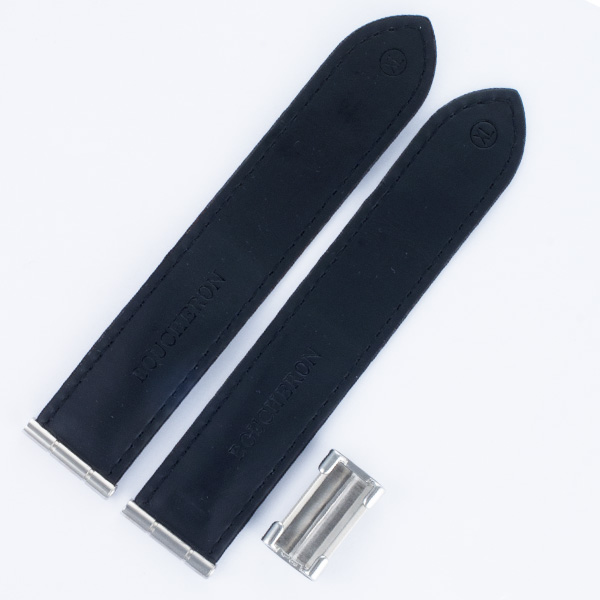 Boucheron solis black rubber strap 20mm by lug end 4" length image 2