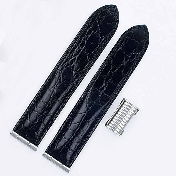 Boucheron Solis black crocodile strap 20mm by lug end 4" length image 1