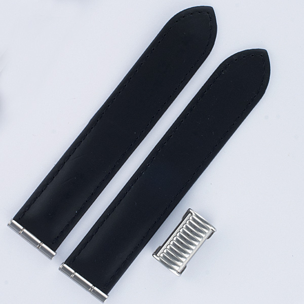 Boucheron Solis black rubber strap 20mm by lug end 4" length image 1