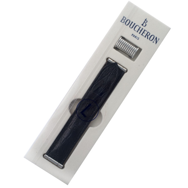 Boucheron Solis black crocodile strap 19mm by lug end 4" length image 3