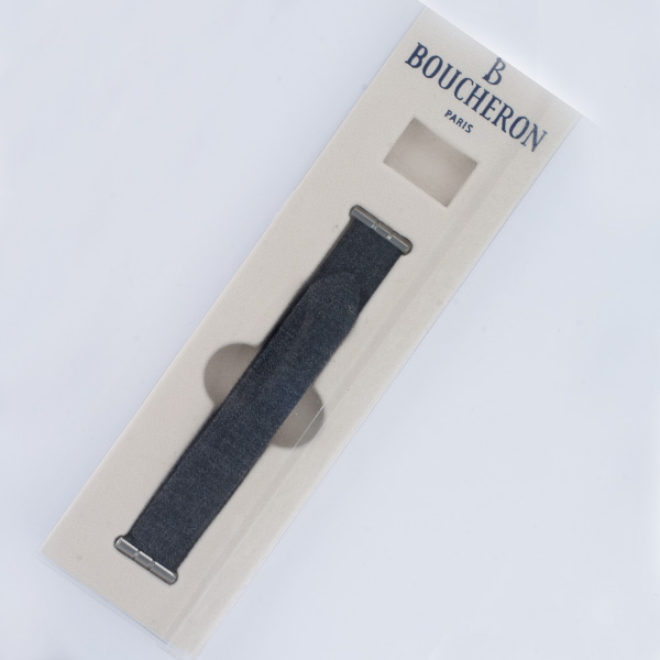 Boucheron matt black crocodile strap  17mm by lug end 3.5" length image 3