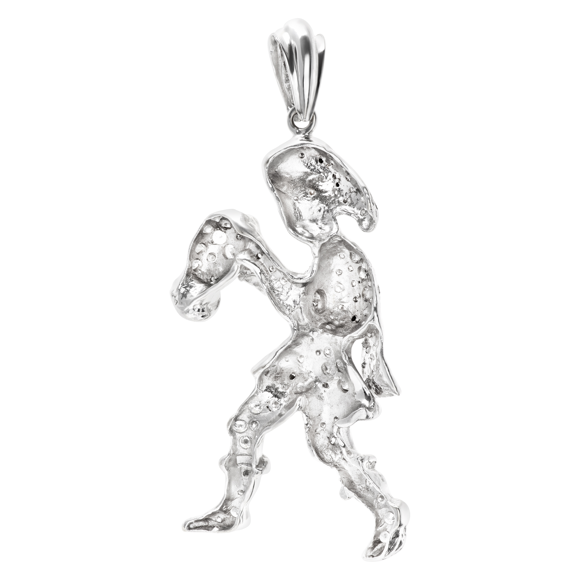 Zodiac Diamonds pendant Aquarius or the Water Bearer, in 14K white gold. Round brilliant cut diamonds total approx. weight: over 4.50 carats image 5