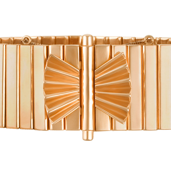 Heavy 18k pink gold link bracelet 74.8PWT image 2