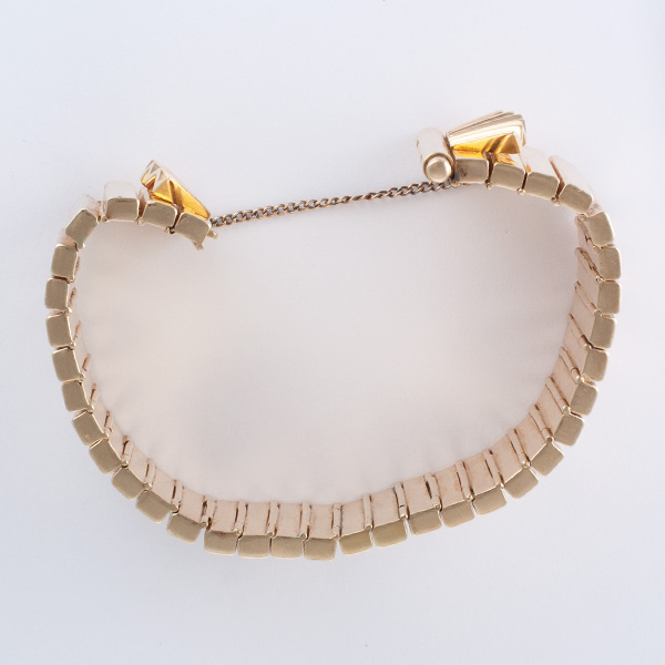 Heavy 18k pink gold link bracelet 74.8PWT image 4