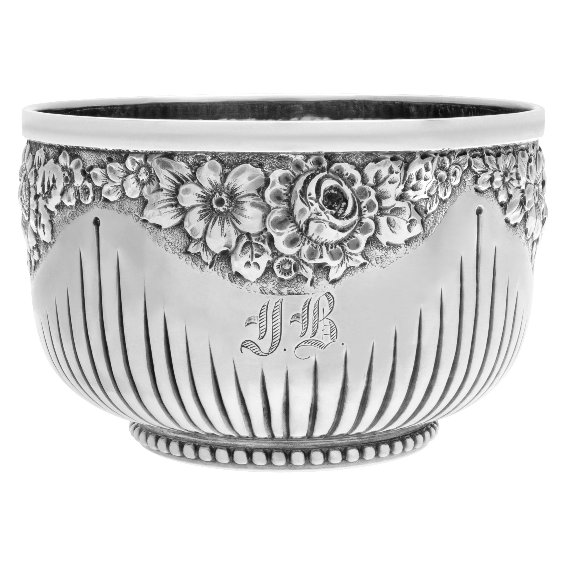  "Cluny" Ptd 1883, Pair Of Sterling Silver Demi-Tasse Coffe Cup With Matching Saucer. image 2