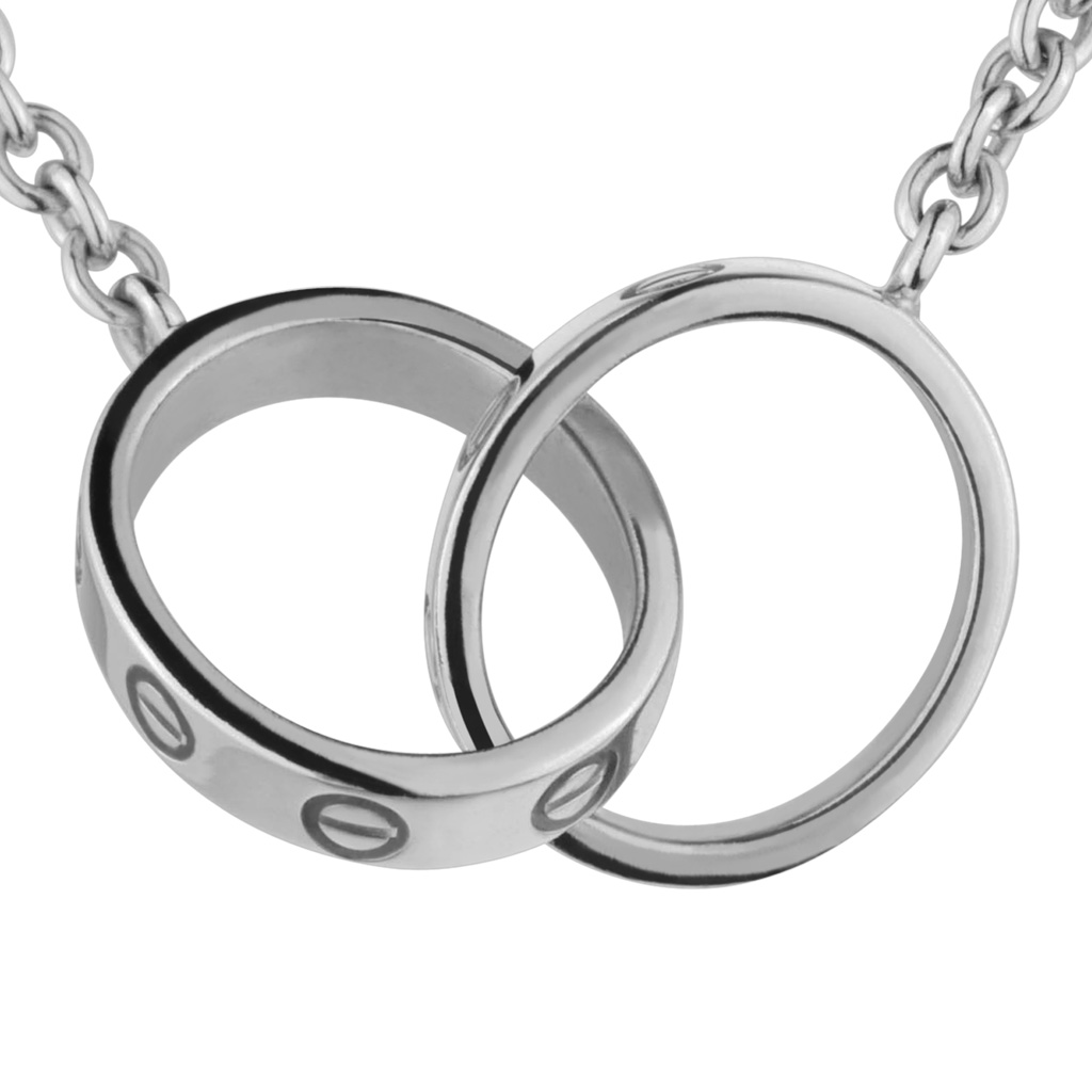 Cartier love necklace in 18k white gold image 2