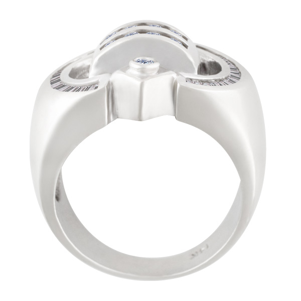 Men's diamond ring in 14k white gold with app. 1.00 carat in diamonds image 3