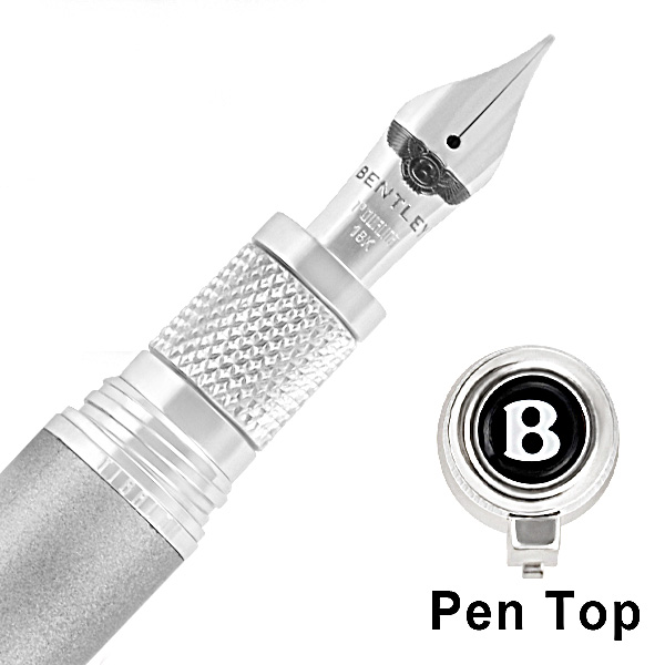 Tibaldi For Bentley Continental  Silver Tempest Fountain Pen With 18k Nib. image 5