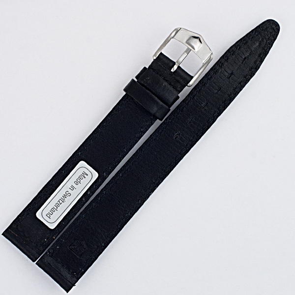 Tag Heuer black leather strap with white stitching & buckle (15x14) image 2