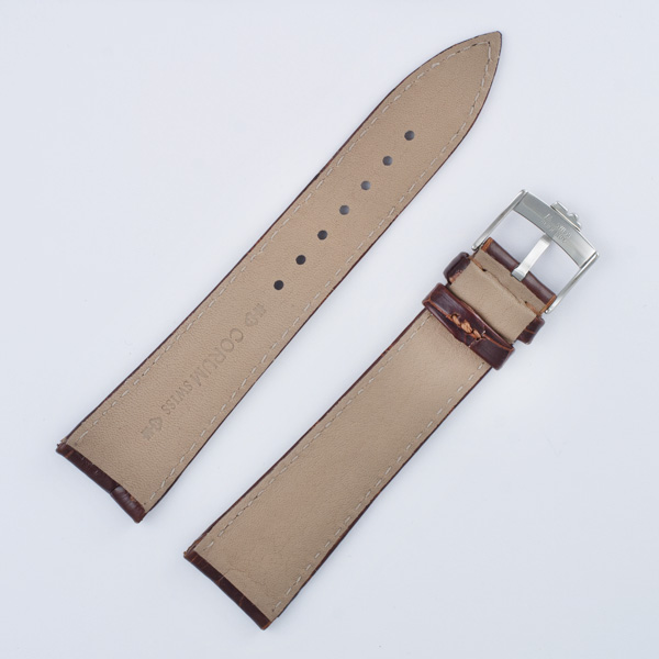 Corum brown stitched alligator strap with st/s tang buckle (20x16) image 2