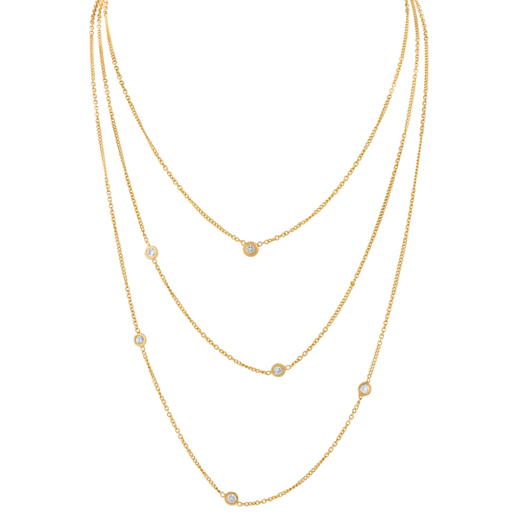 Set of 3 necklaces in 14k image 1