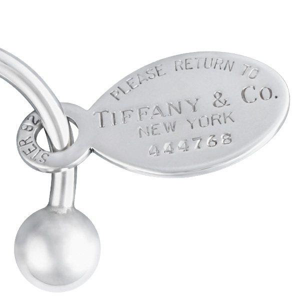 Tiffany & Co. Return to Tiffany oval tag key ring image 2