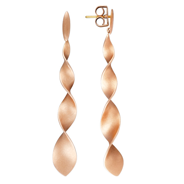 Antonio Bernardo 18k rose gold spiral earrings image 2